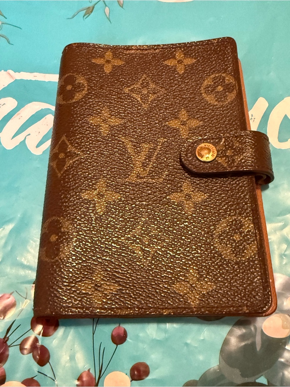 Louis Vuitton Brown Monogram Canvas Agenda Cover with Gold Snap
